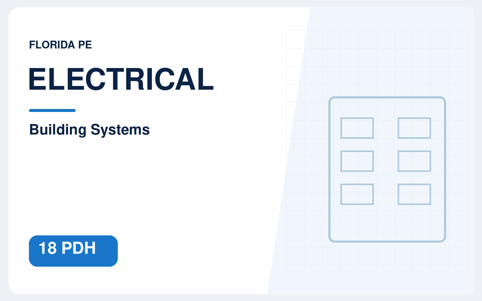 Florida PE 18-Hour Renewal — Electrical / Building Systems package illustration