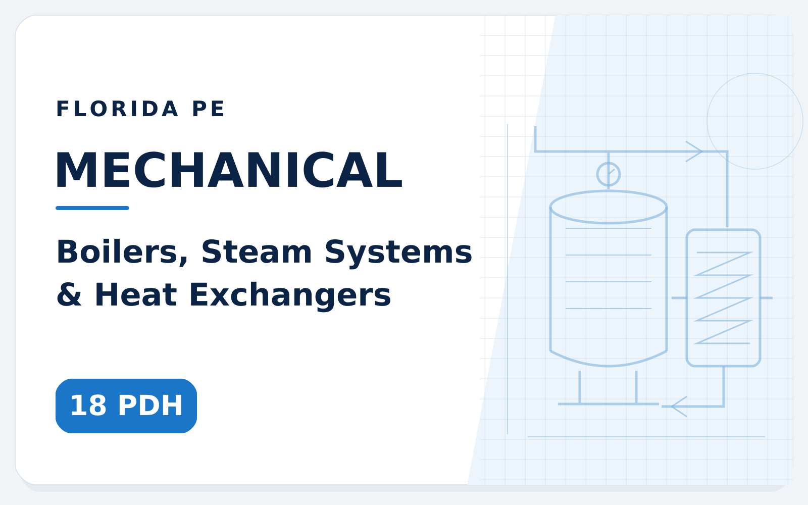 Florida PE 18-Hour Renewal — Mechanical / Boilers & Steam Systems package illustration