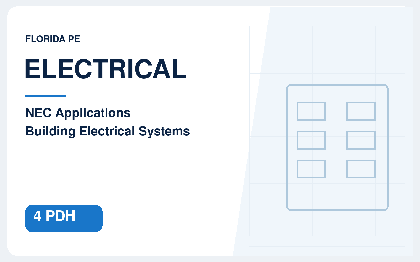 NEC Applications for Building Electrical Systems course illustration